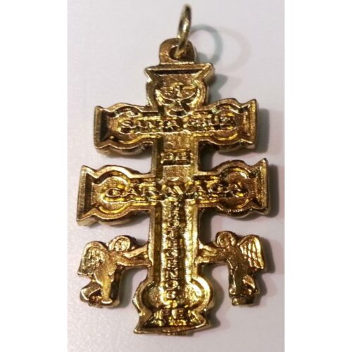 CRUZ DE CARAVACA cm 4 IN METALLO DORATO